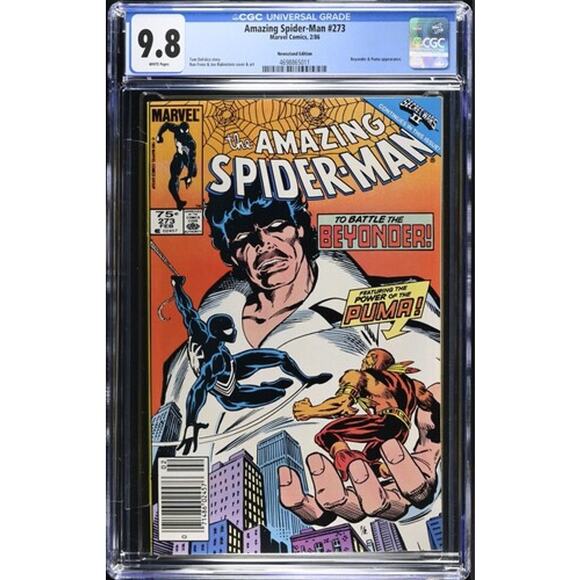 Amazing Spider-Man #273 (1986) Newsstand RAREPuma! Beyonder CGC 9.8865011
